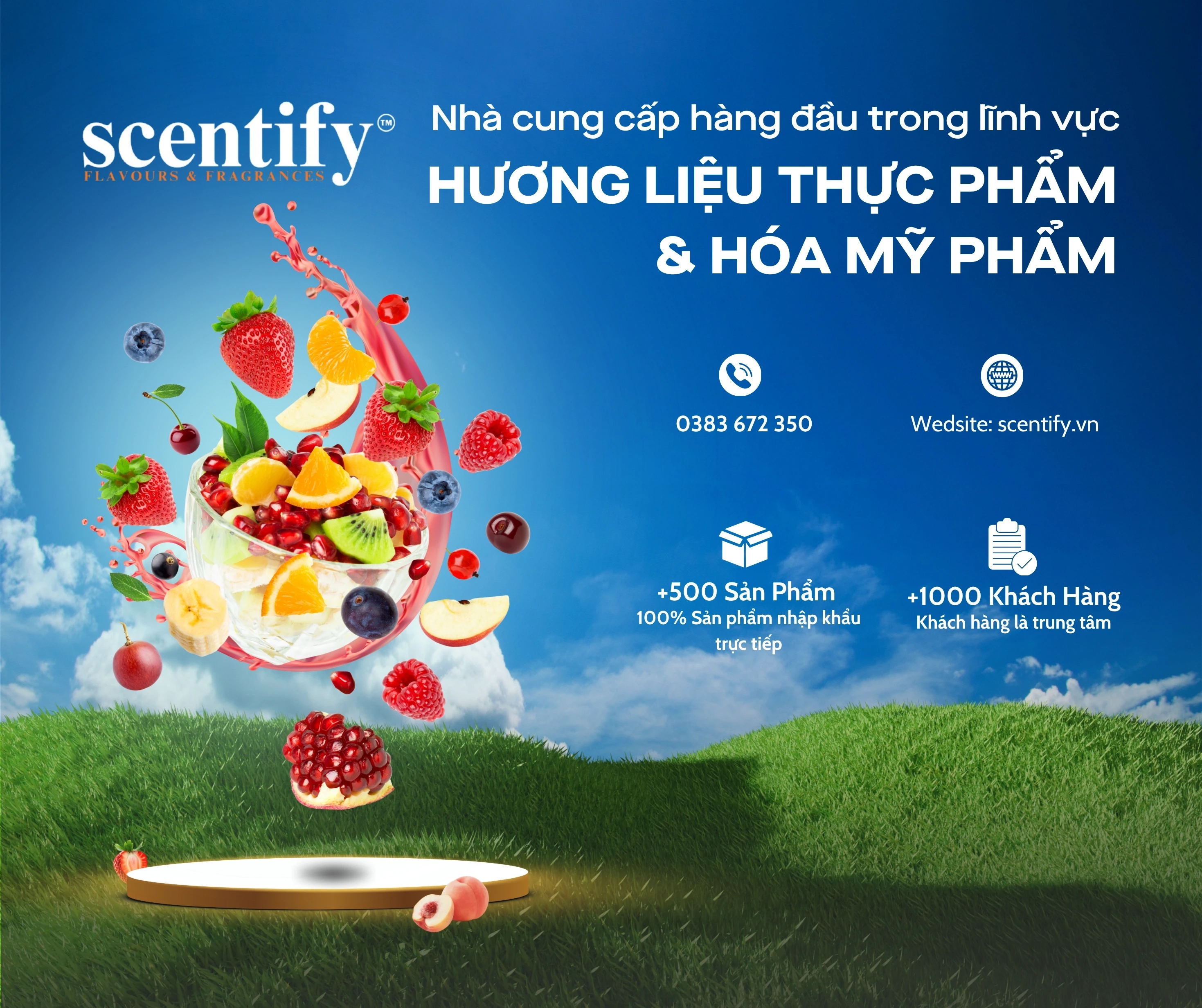 Scentify – Đơn vị cung cấp hương liệu ngành đồ uống uy tín
